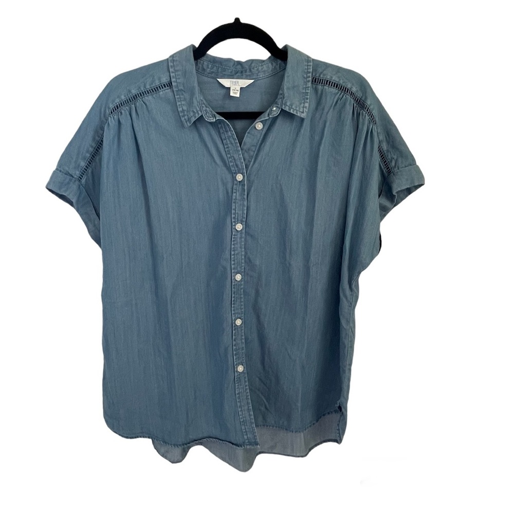 Time and Tru Jean Style Short Sleeve Button-down Top - 12 …